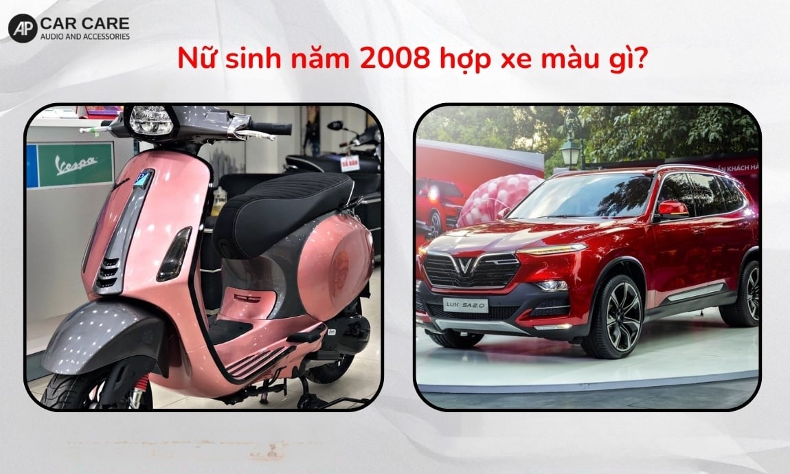 Nữ sinh năm 2008 hợp xe màu gì?