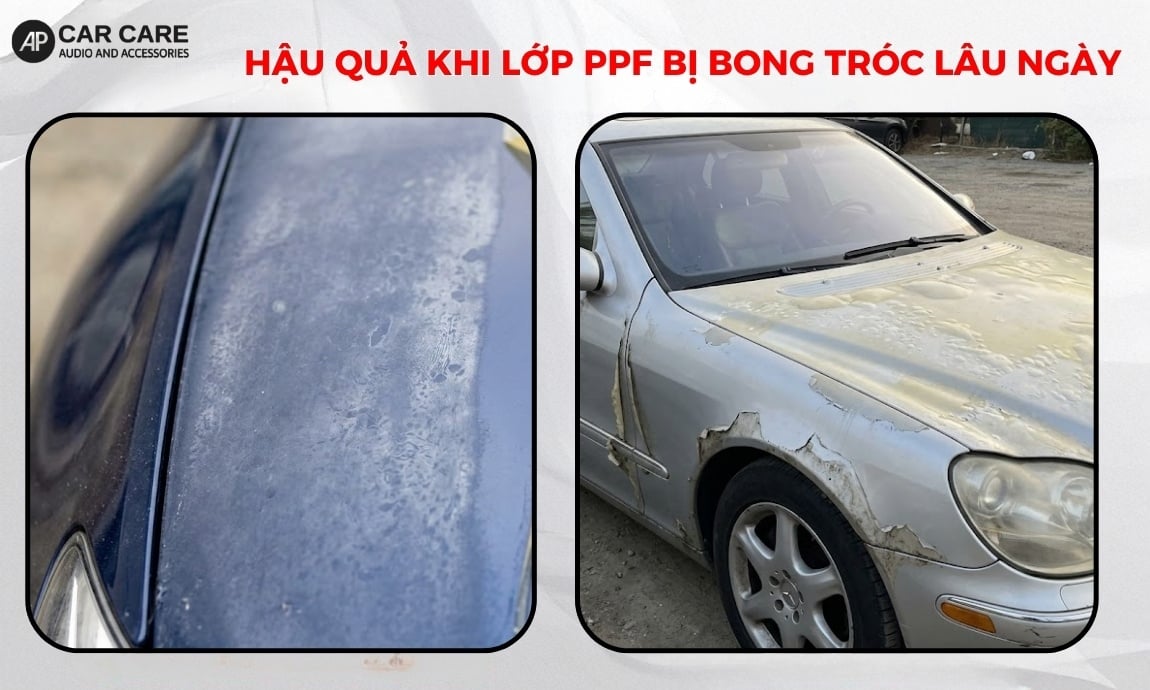 Hậu quả nghiêm trọng khi lớp PPF bị bong tróc lâu ngày
