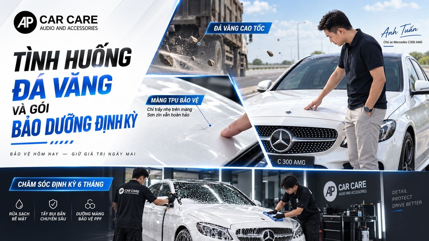 Tình huống đá văng cao tốc và gói bảo dưỡng định kỳ