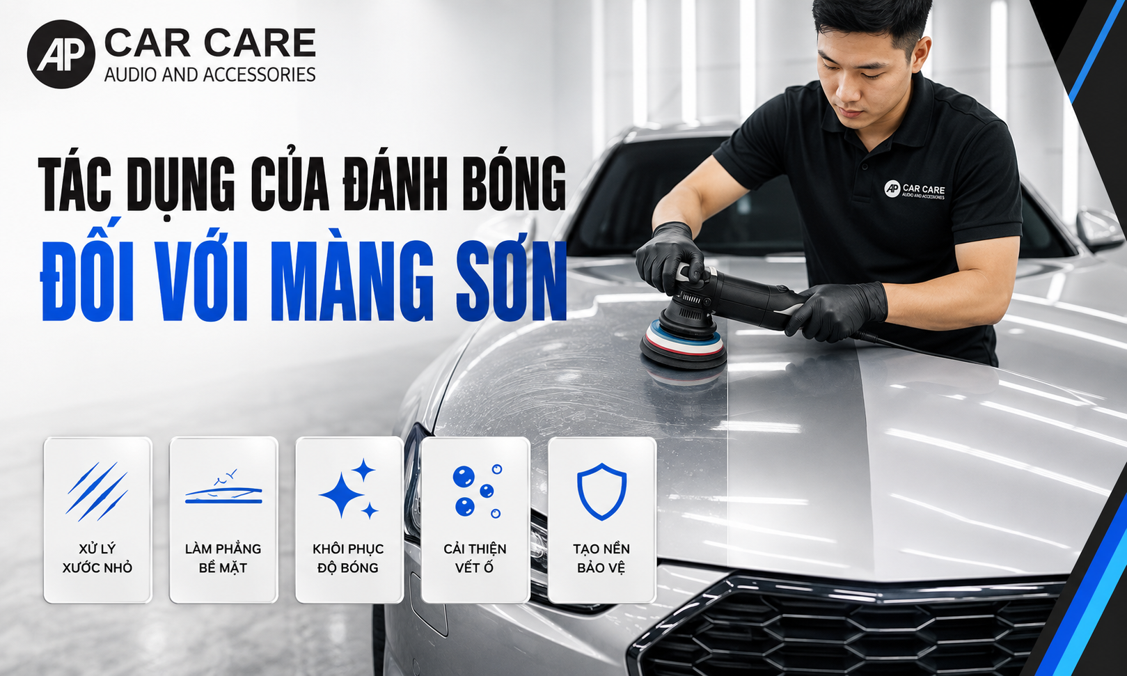 Tác dụng của đánh bóng xe ô tô đối với màng sơn