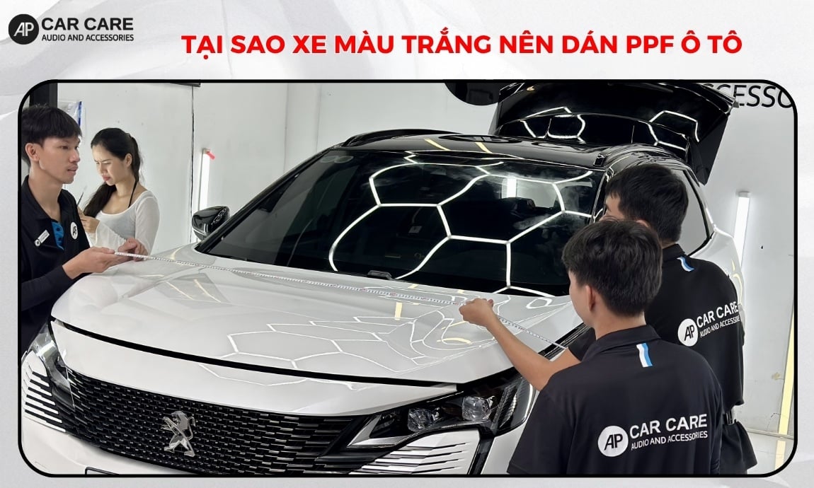 Tại sao xe ô tô màu trắng nên dán phim PPF
