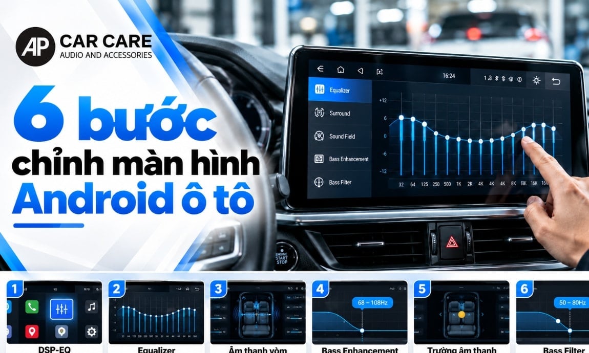 6 bước chỉnh màn hình Android chi tiết trên xe ô tô