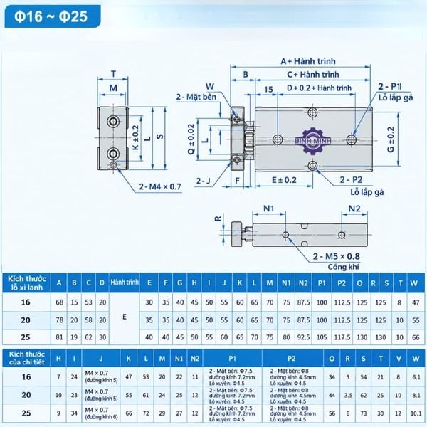 xi lanh TN20*200S