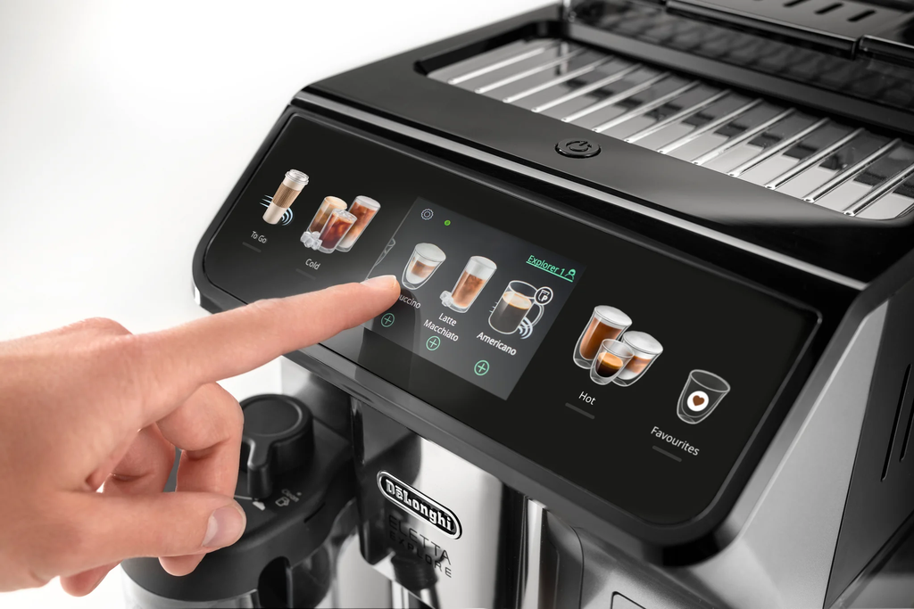 Màn hình cảm ứng của máy pha cà phê nguyên chất Delonghi ECAM450
