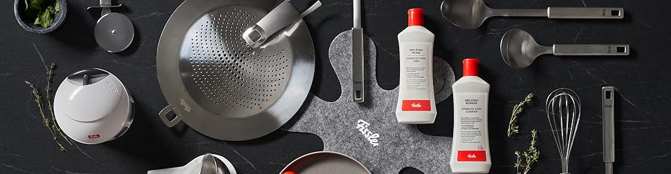 Dung dịch tẩy ố Fissler Stainless Steel Cleanser và dung dịch đánh bóng Fissler Stainless Steel Care