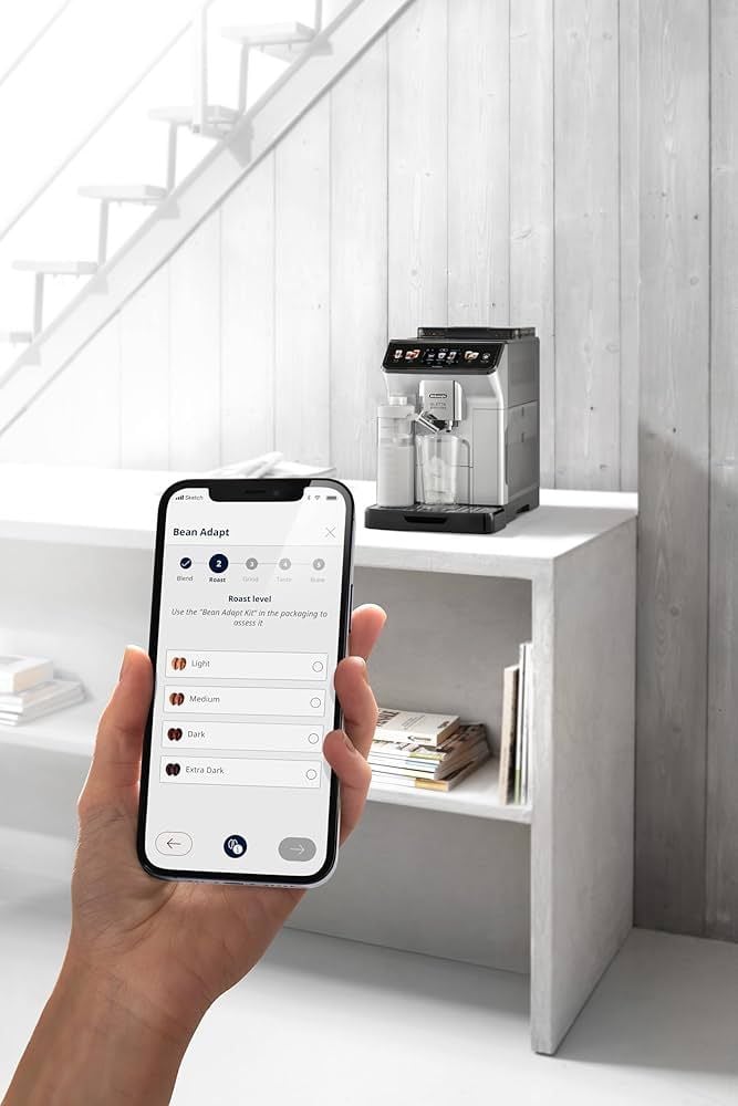Máy pha cà phê Espresso Delonghi ECAM450 65 S Eletta Explore cold brew có khả năng kết nối điện thoại thông minh