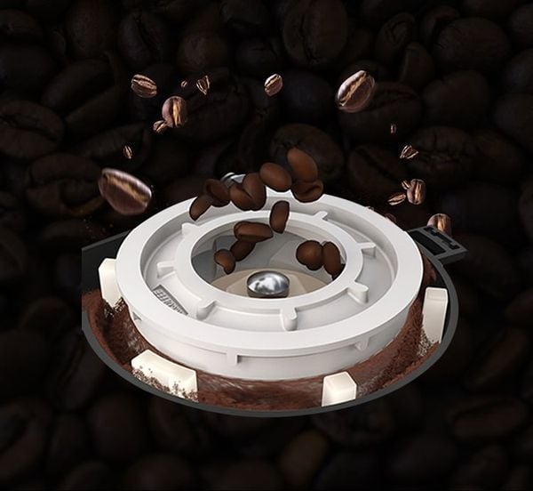 Hệ thống xay cà phê bằng gốm của máy pha cafe hạt trực tiếp Dr.Coffee S1