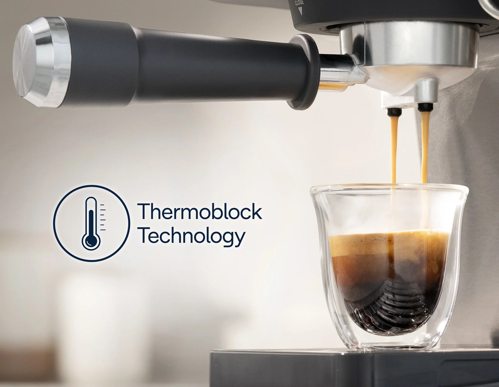 Công nghệ Thermoblock máy pha cà phê thương hiệu Ý Delonghi EM 450 M