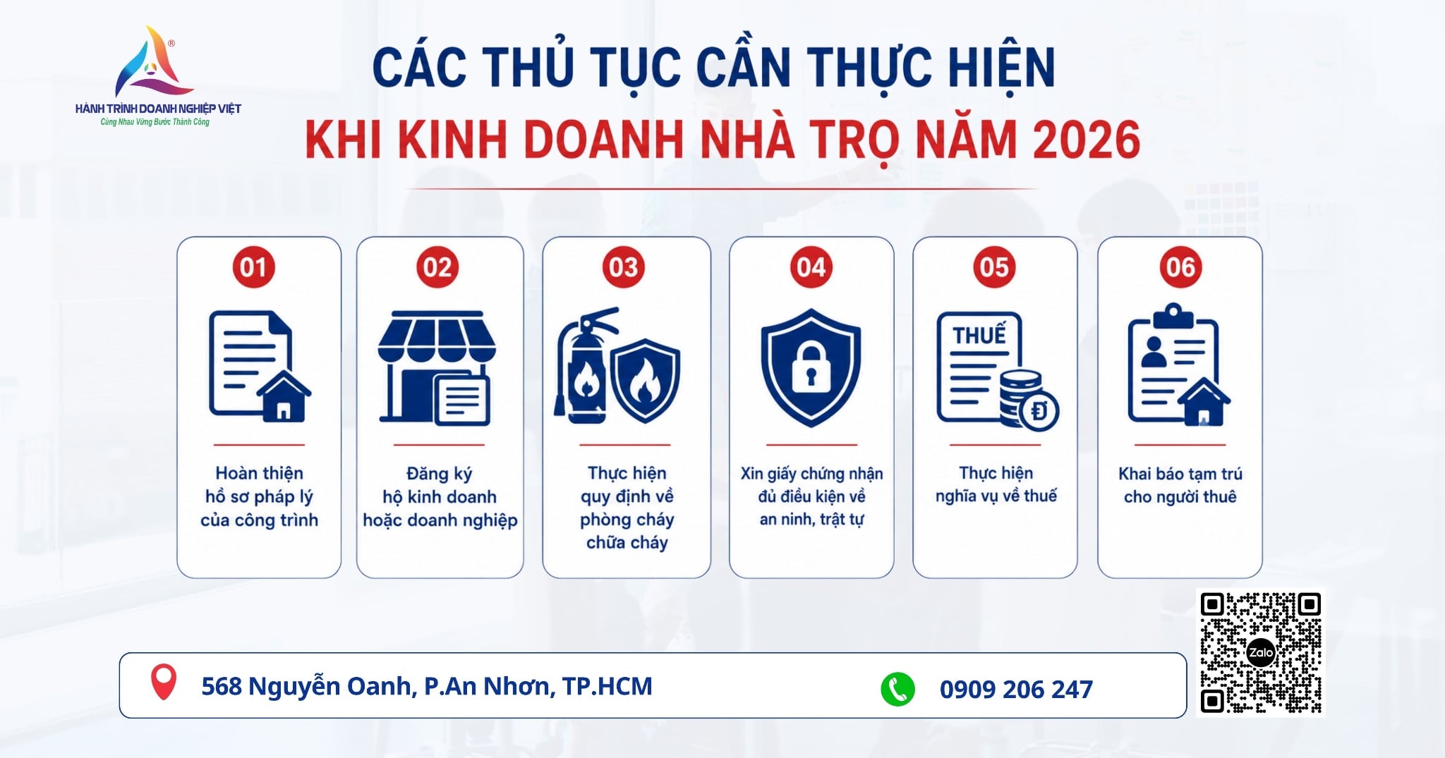Cho thuê nhà trọ năm 2026 cần làm các thủ tục gì?