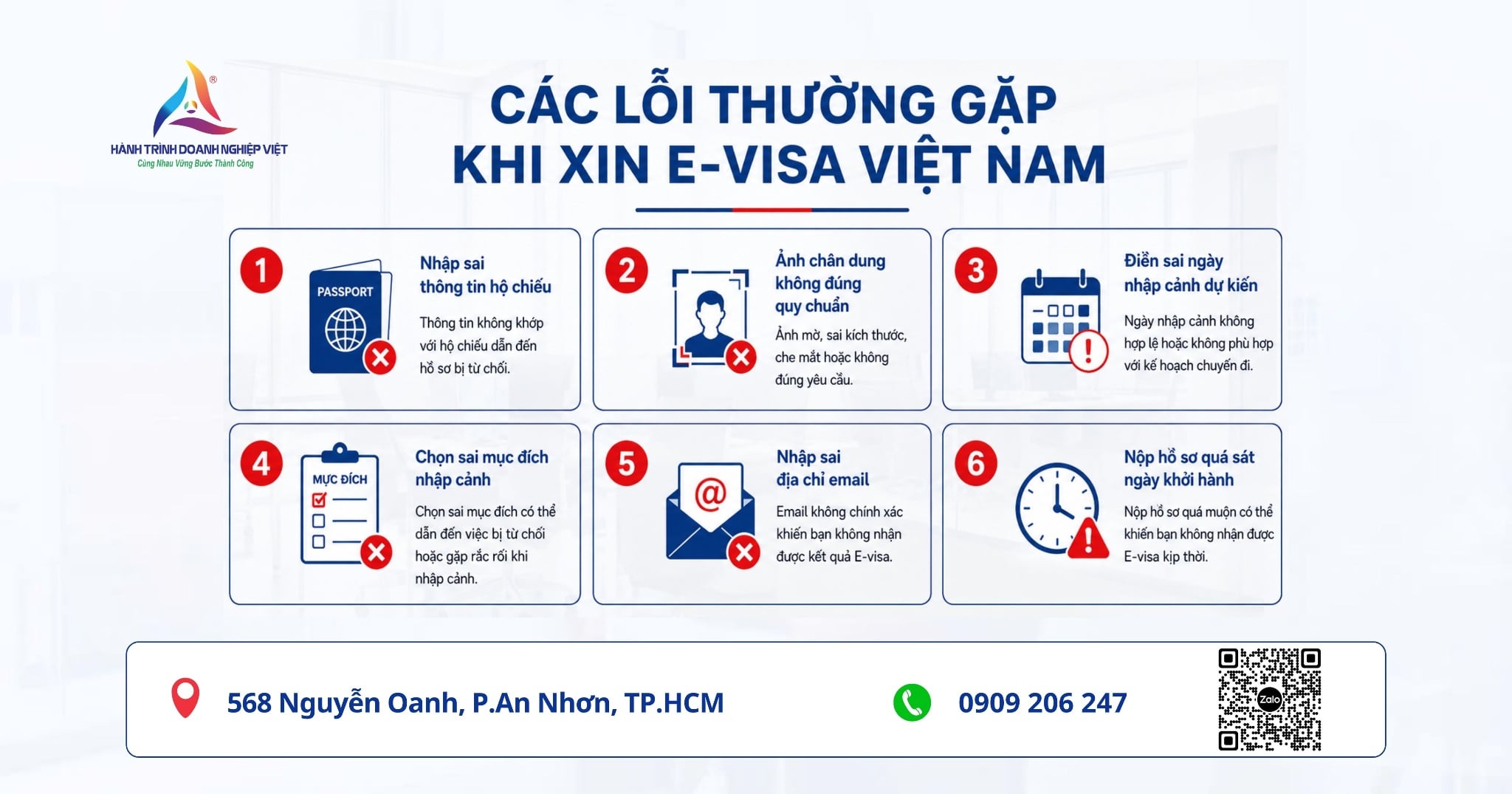 Các lỗi thường gặp khi xin E-visa Việt Nam
