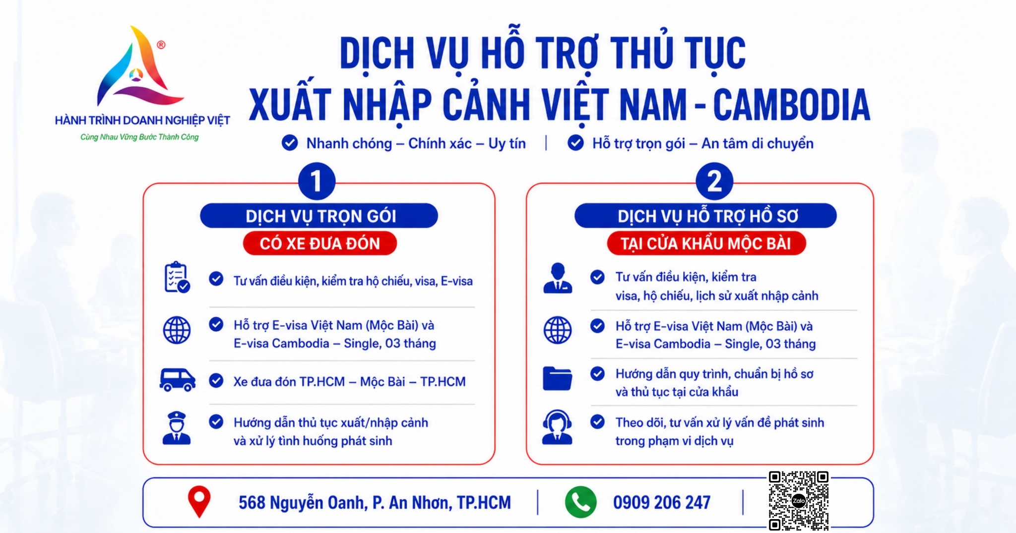 Dịch vụ hỗ trợ thủ tục xuất nhập cảnh Việt Nam – Cambodia tại HTDNV Group