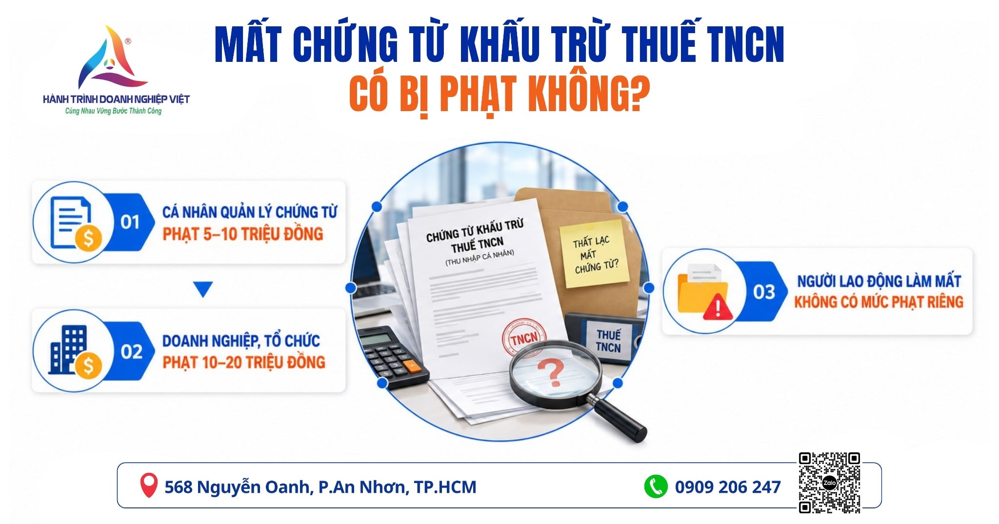 Mất chứng từ khấu trừ thuế TNCN có bị phạt không?