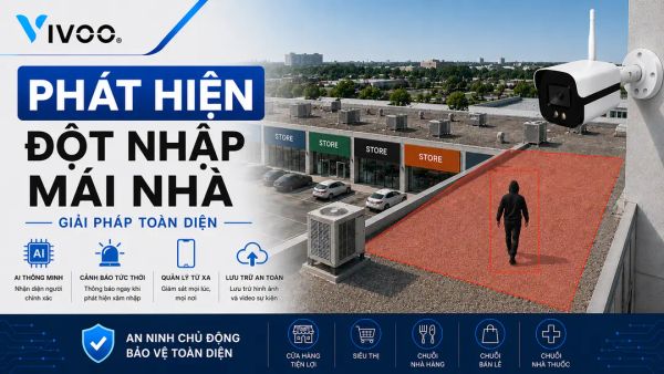 Bullet Camera IP Phát Hiện Đột Nhập Mái Nhà
