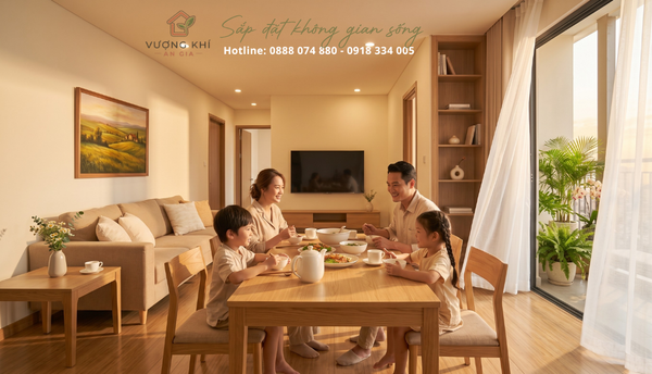 Gia đình tận hưởng cuộc sống bình yên trong tổ ấm ngăn nắp trọn vẹn vượng khí an gia