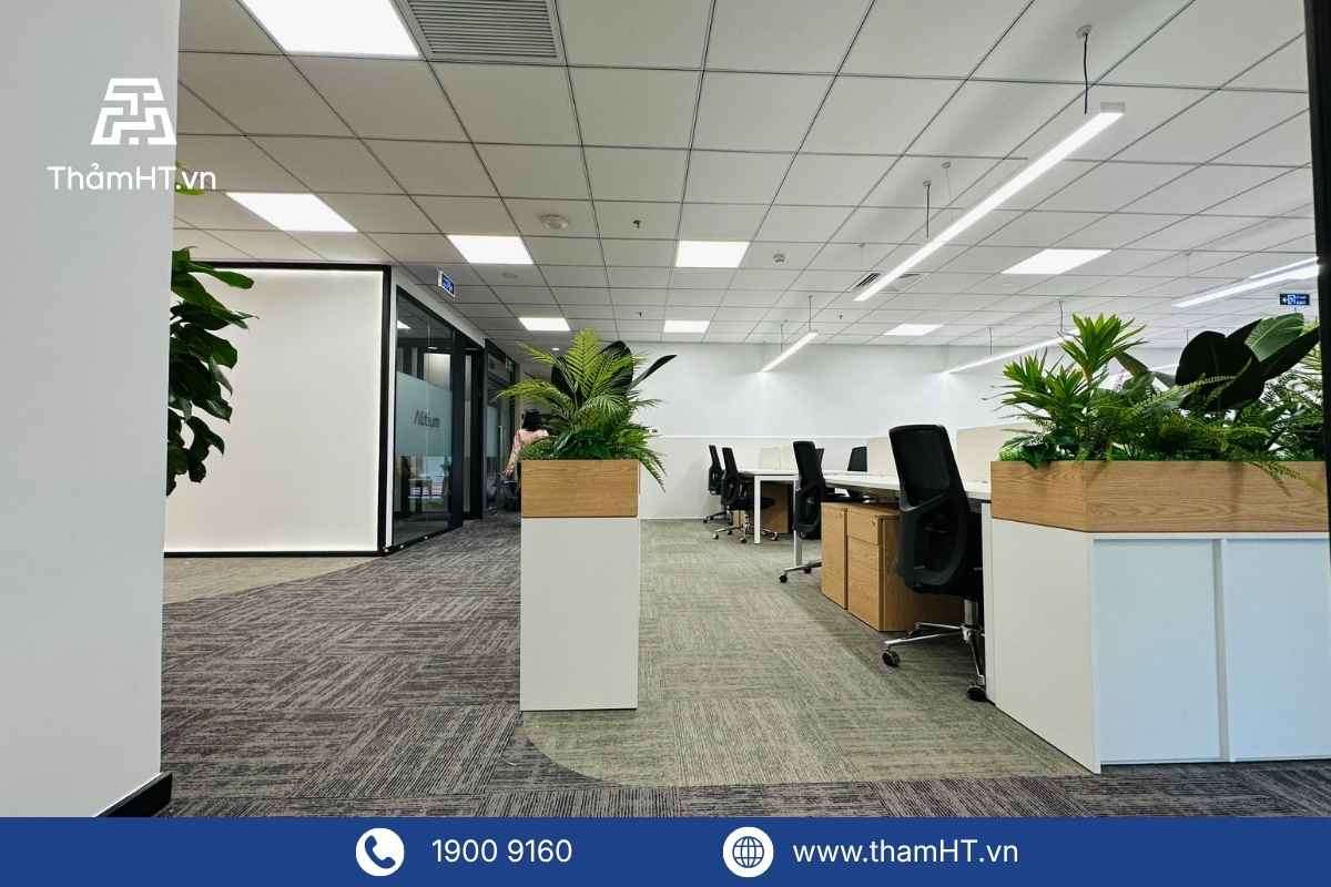 Thảm chống cháy ISO 11925-2:2020 Thảm Trải Văn Phòng Chống Cháy Thảm Tấm 50x50cm Trải Phòng Họp mã STAR