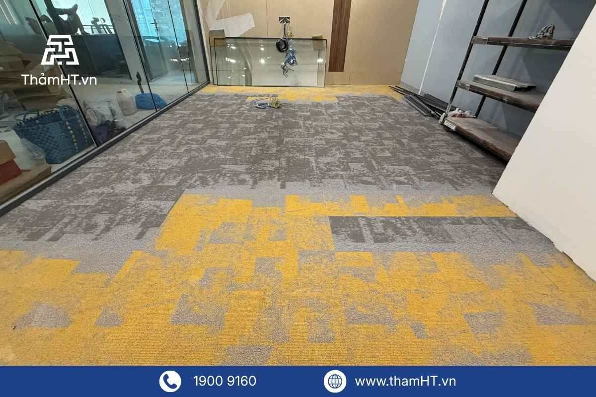 Thảm trải sàn văn phòng chống cháy ISO 11925-2:2020 - Thảm tấm văn phòng cao cấp sợi Polyester - mã OPTIMUS
