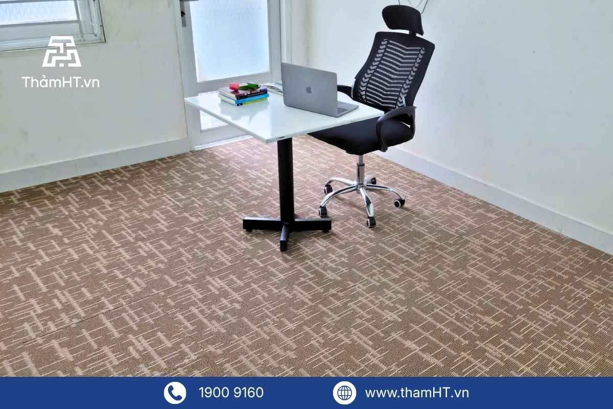 Thảm trải sàn văn phòng chống cháy ISO 11925-2:2020 - Thảm tấm văn phòng - mã SUBJECT 03 màu Nâu