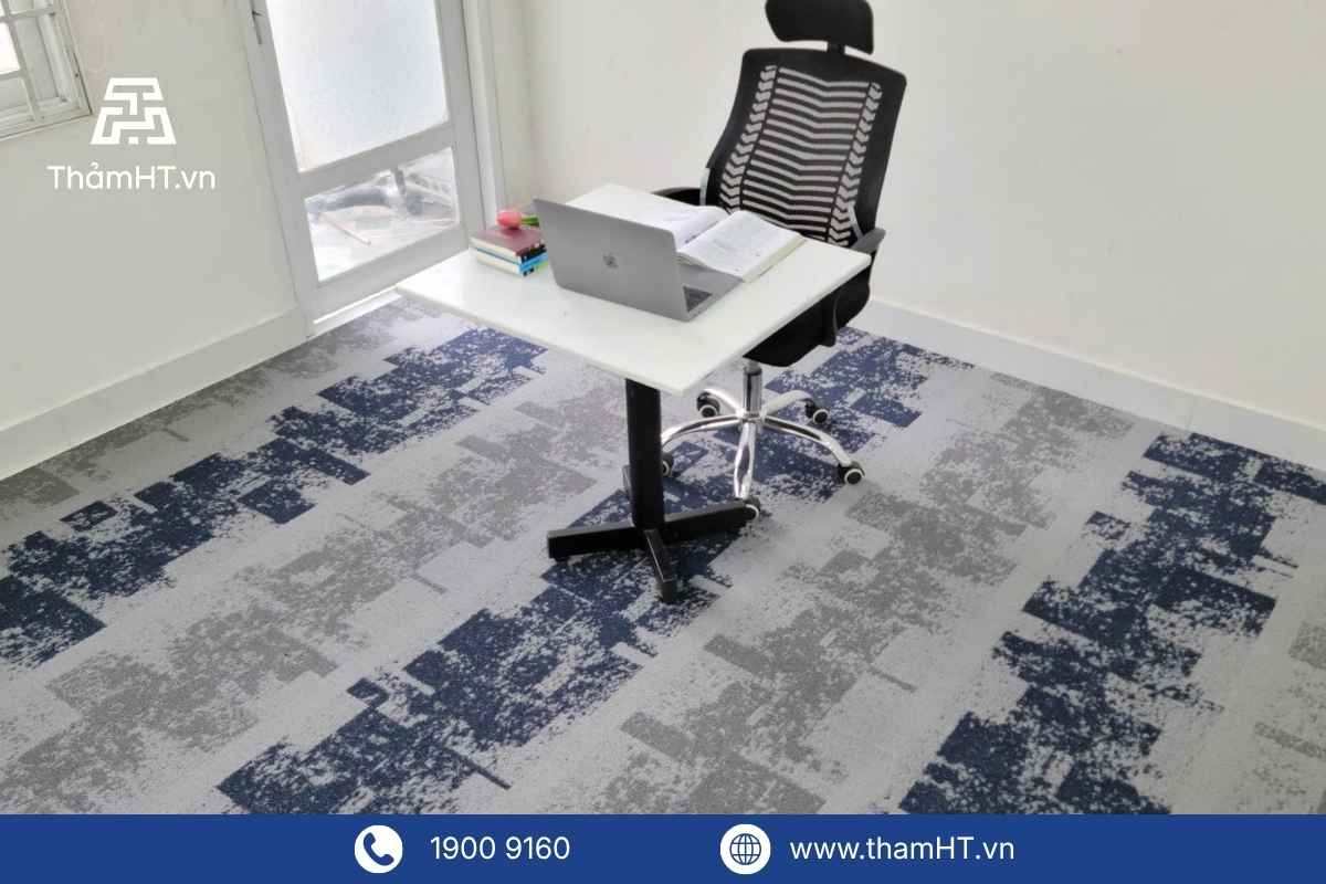Thảm trải sàn văn phòng chống cháy ISO 11925-2:2020 - Thảm tấm văn phòng cao cấp sợi Polyester - mã OPTIMUS