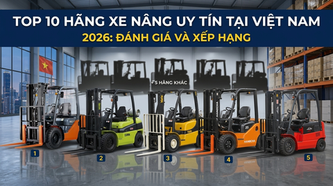 Thị trường xe nâng Việt Nam 2026: Top 10 thương hiệu đáng đầu tư nhất.