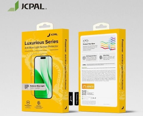 Cường lực hộp vàng JCPAL – Bảo vệ mắt & màn hình iPhone 14 đến 17