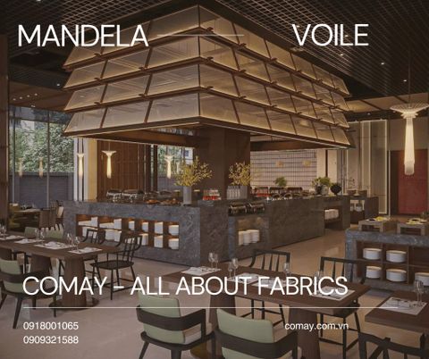 Voile trang trí cho chuỗi nhà hàng, biến chất liệu thành điểm nhấn không gian