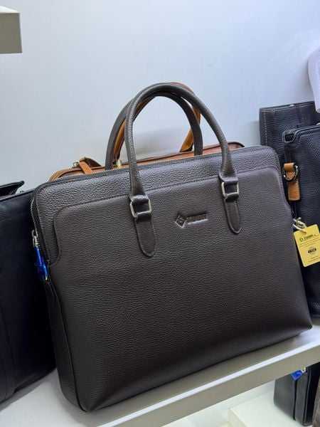 Cặp Da Bò Hạt Italy Handmade Công Sở & Doanh Nhân Phong Cách Sang Trọng TUDA SBM423 : hình 6