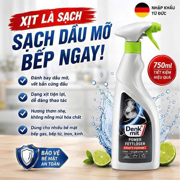 Chai xịt Denkmit Power Fettlöser tẩy dầu mỡ chính hãng
