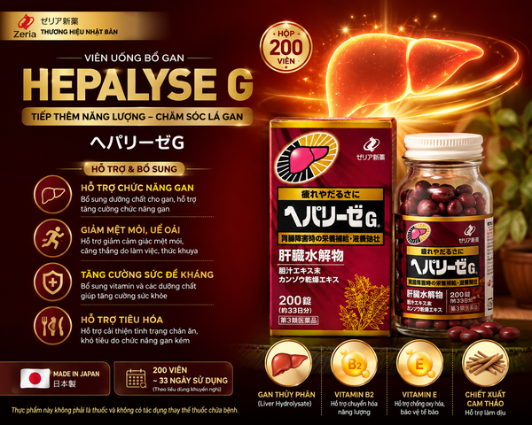 Hepalyse G Zeria Nhật Bản 200 viên