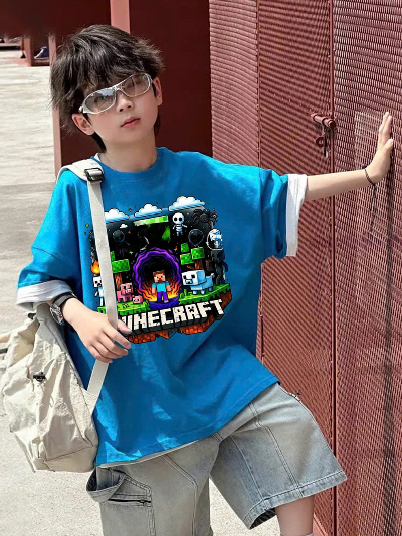 Bộ jean bé trai túi hộp Minecraft