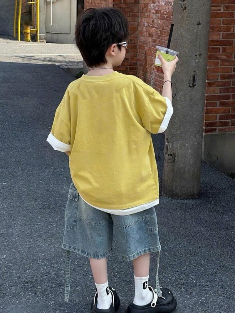 Bộ jean bé trai túi hộp Tung Tung