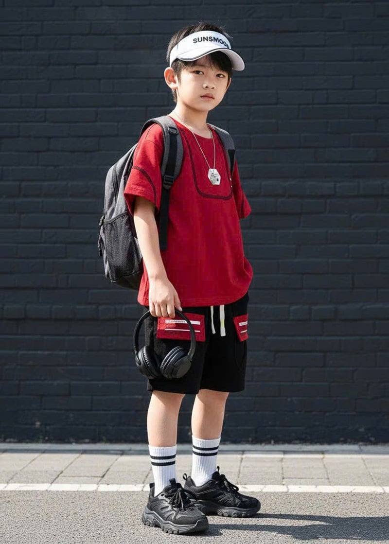 Bộ thun bé trai viền Milan