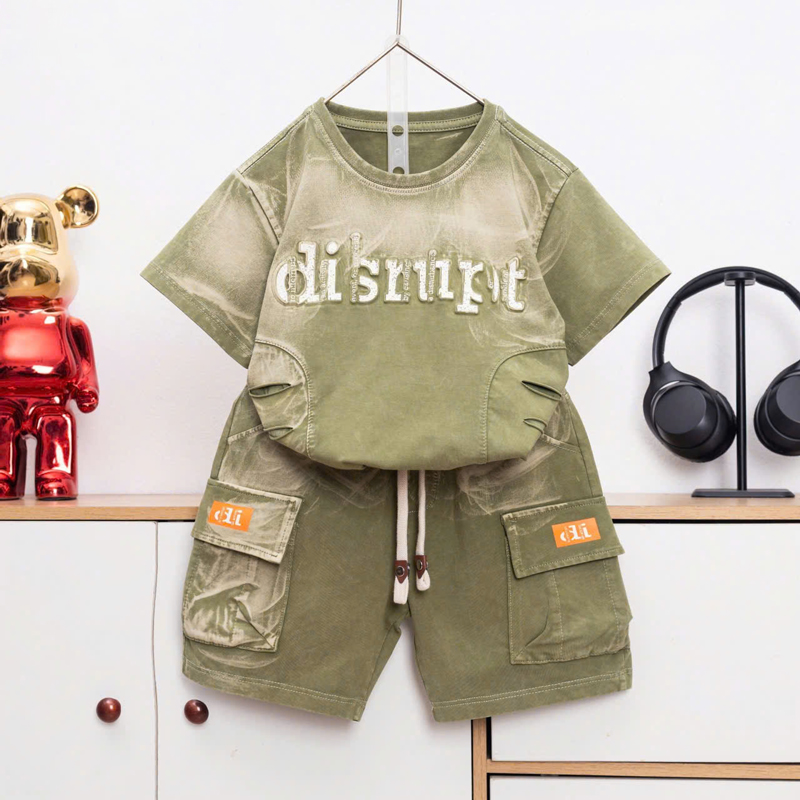 Bộ thun bé trai wash đá Disrupt