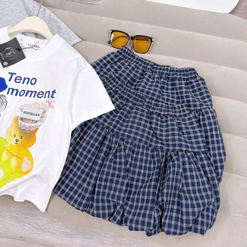 Bộ váy bí bé gái gấu cún