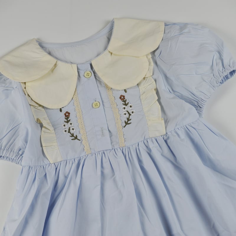 Đầm bé gái tiểu thư thêu hoa