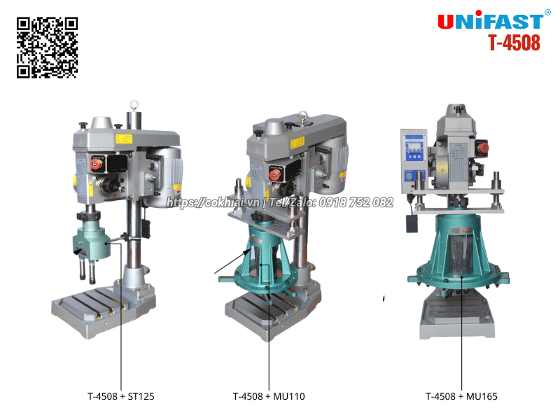 Máy taro tự động T-4508 kết hợp đầu taro nhiều mũi