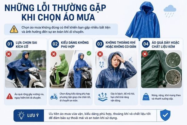 Các loại áo mưa phổ biến trên thị trường hiện nay