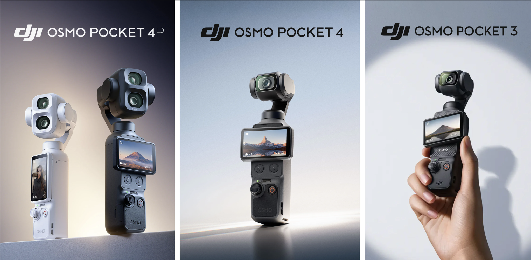 so sánh pocket 3 pocket 4 và pocket 4P
