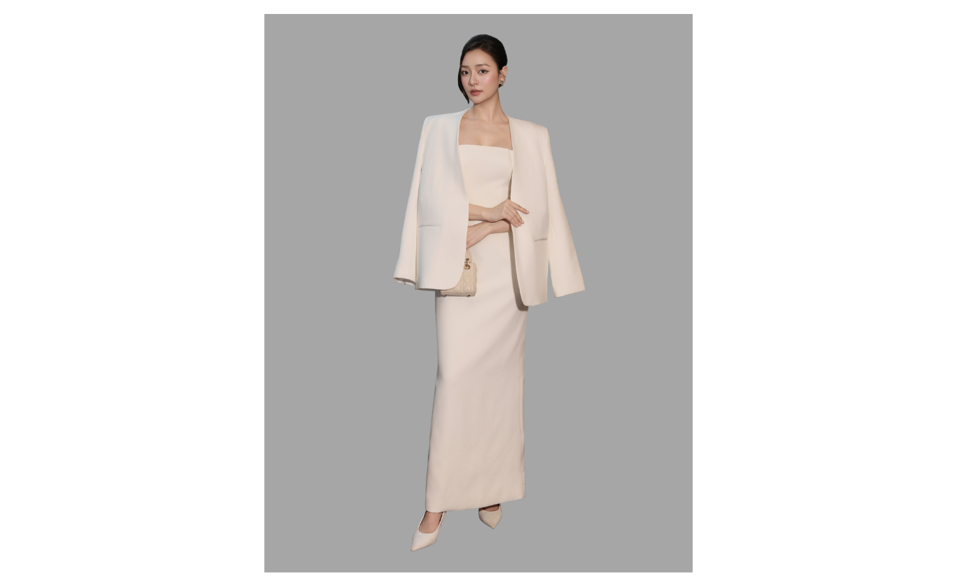 Áo blazer tiệc cotton không ve cổ AAA74V - Ảnh bìa