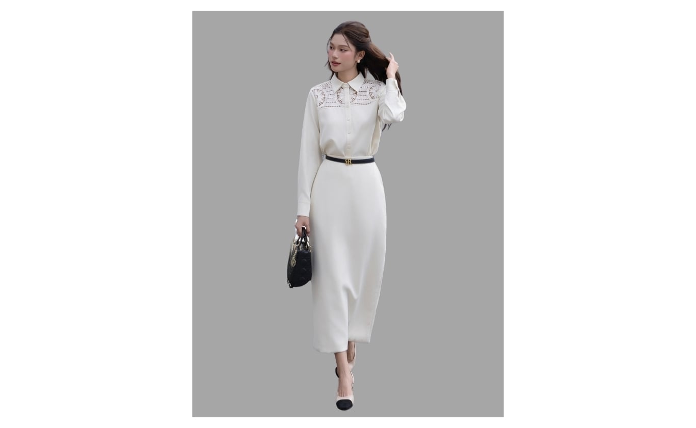Set công sở dài sơ mi váy suông K4551T - Ảnh sản phẩm