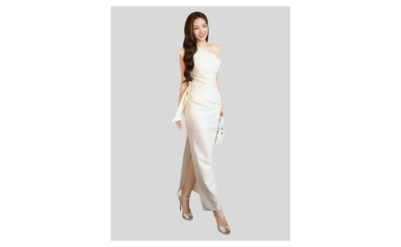 Đầm Body Tiệc Cotton Dài Xẻ Sau - DAI01B