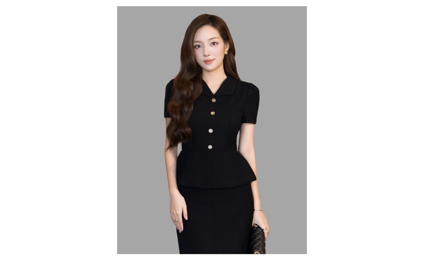 Áo Kiểu Công Sở Cotton Tay Ngắn - AAI25A