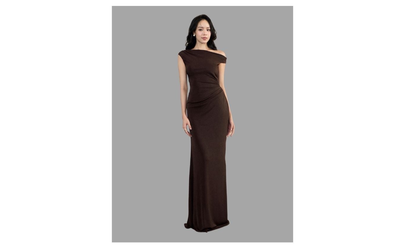 Đầm Tiệc Thun Dài Nhũ Đuôi Cá - DAK08T