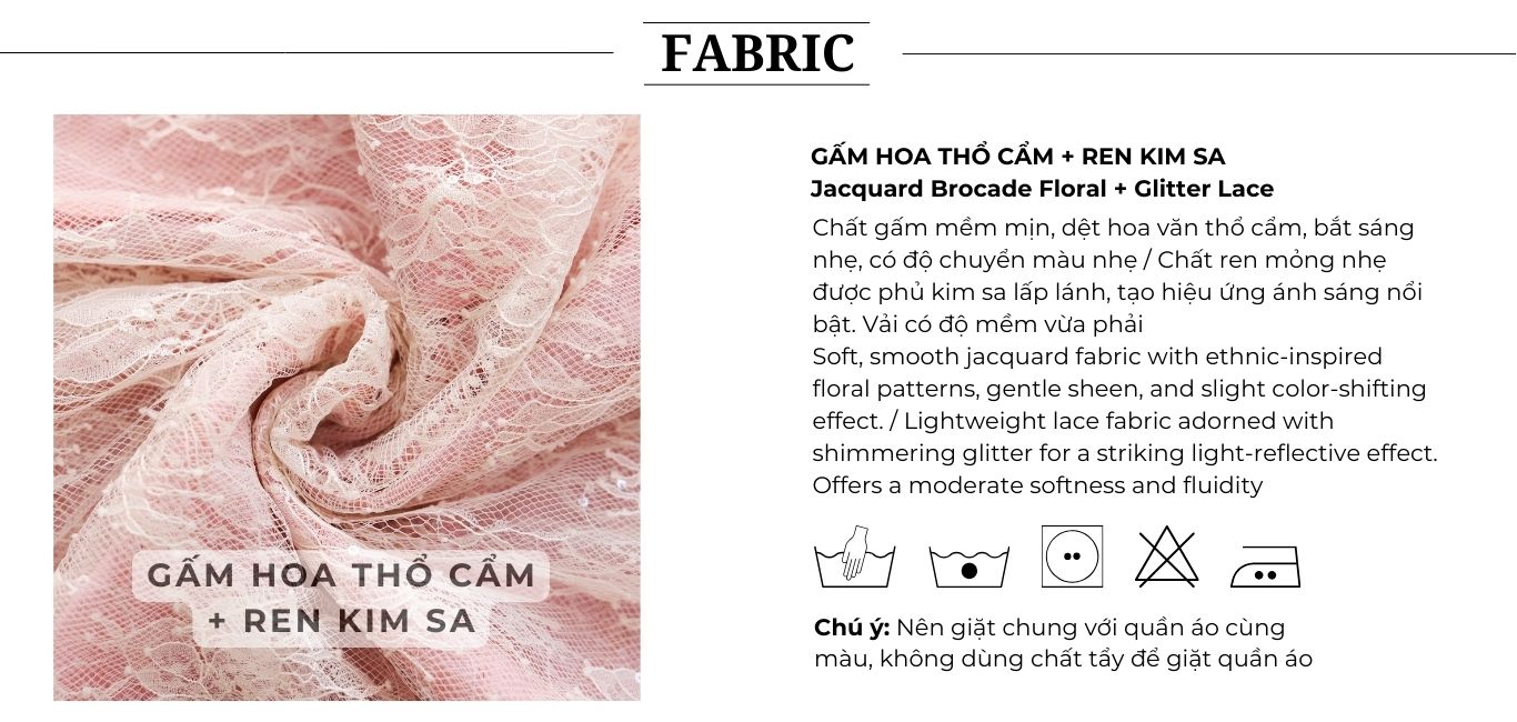 Set áo dài gấm 4 tà phối tà ren K4598V - Chất vải lụa gấm