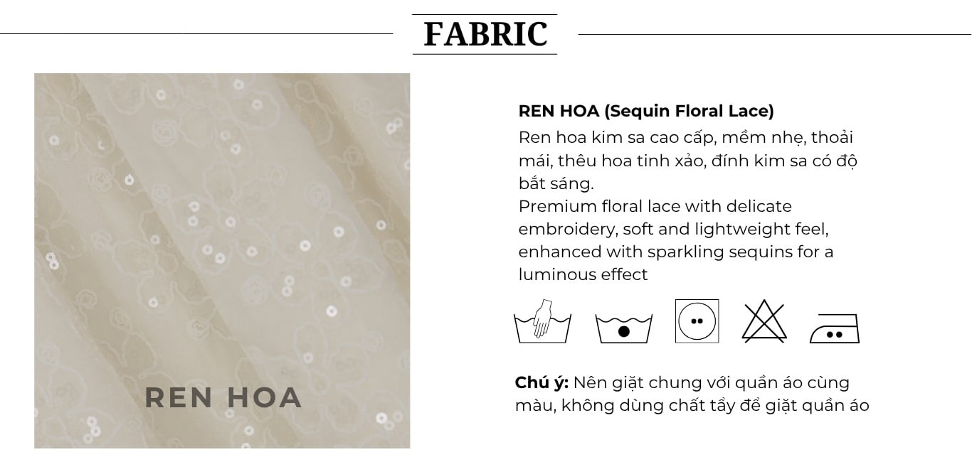 Set tiệc ren dài váy xòe phồng K4549A - Chất vải ren hoa