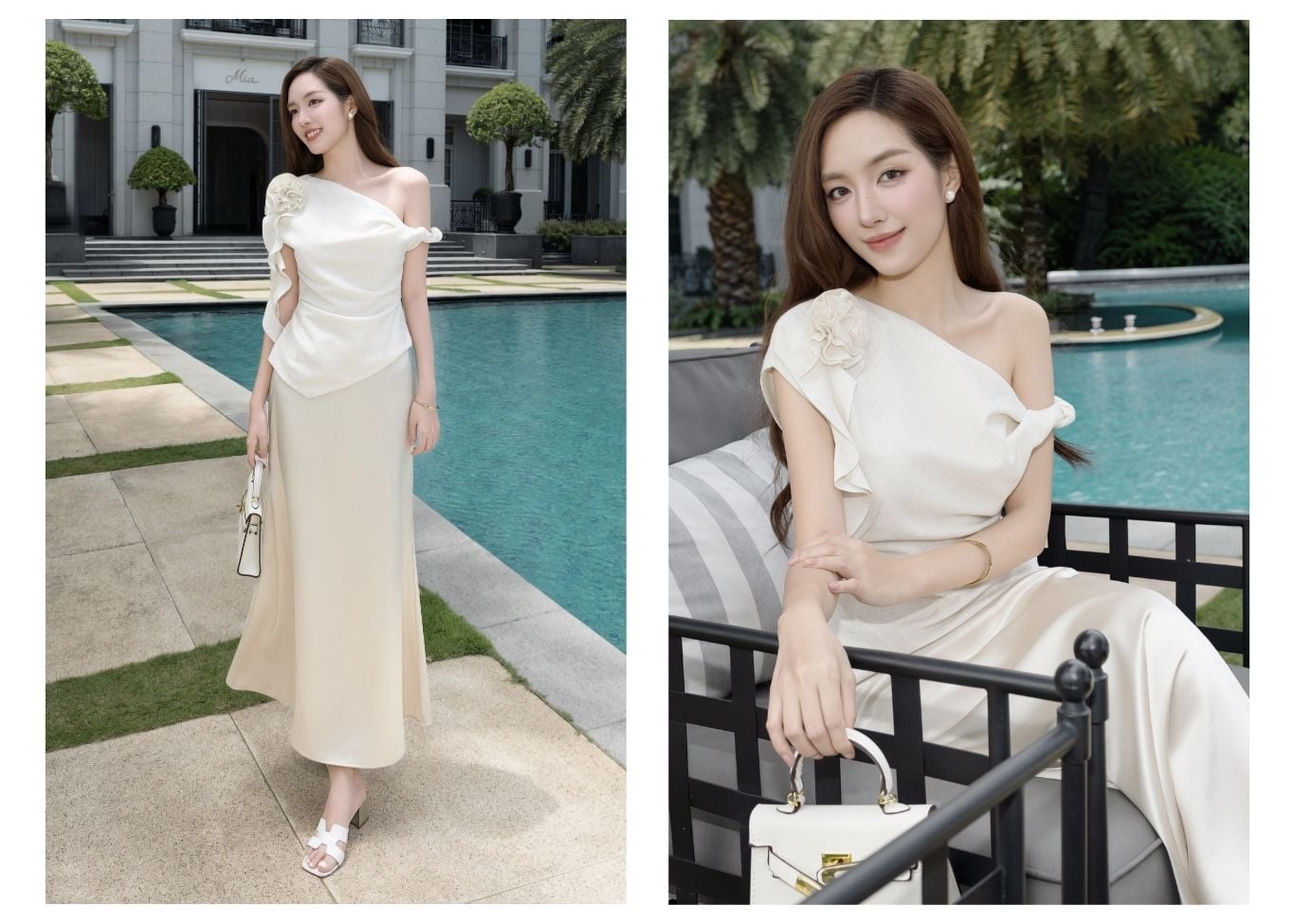 Áo Kiểu Dạo Phố Linen Xếp Ly Eo - AAI45T