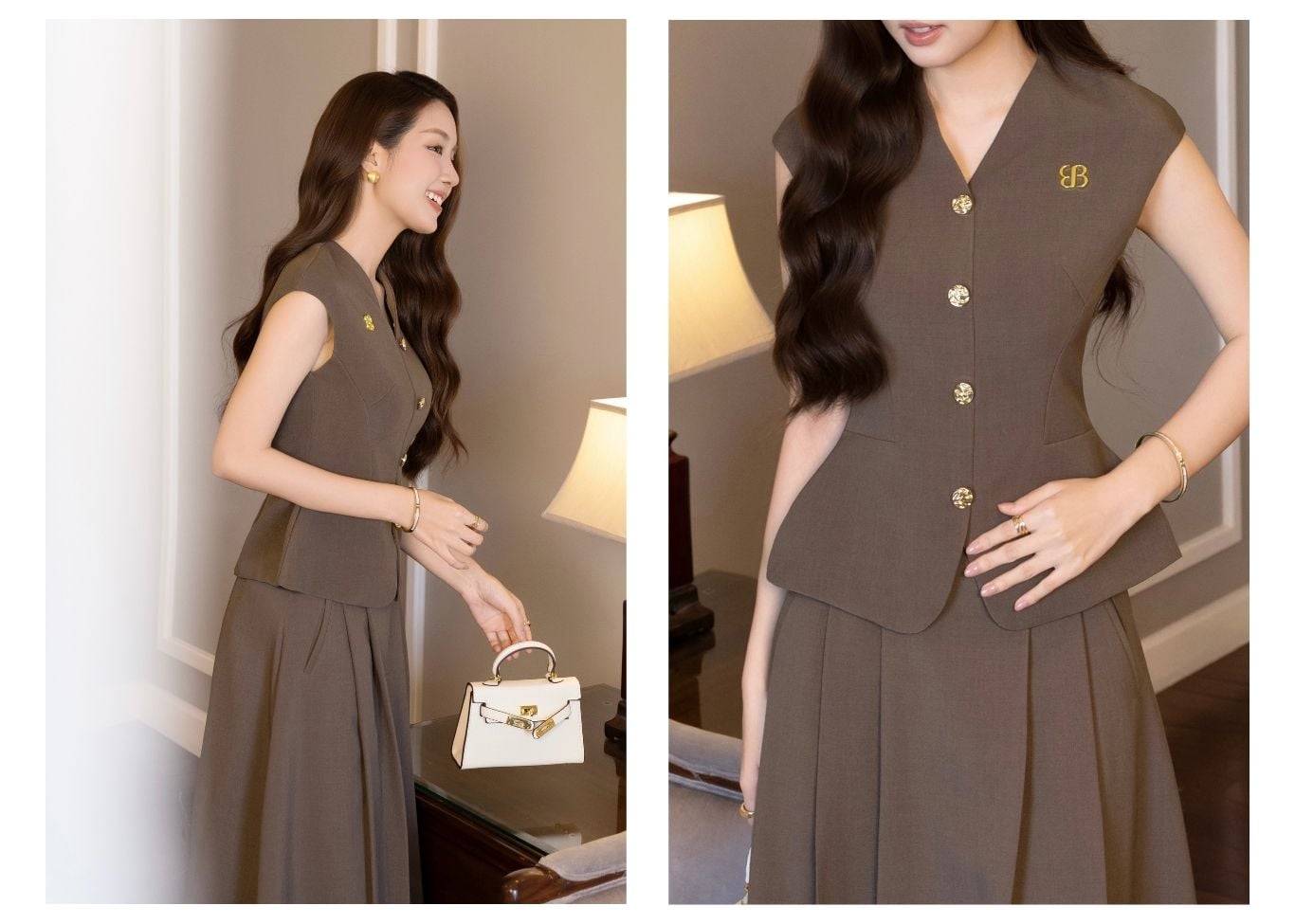 Áo Gile Công Sở Cotton Tay Dơi - AAI24B