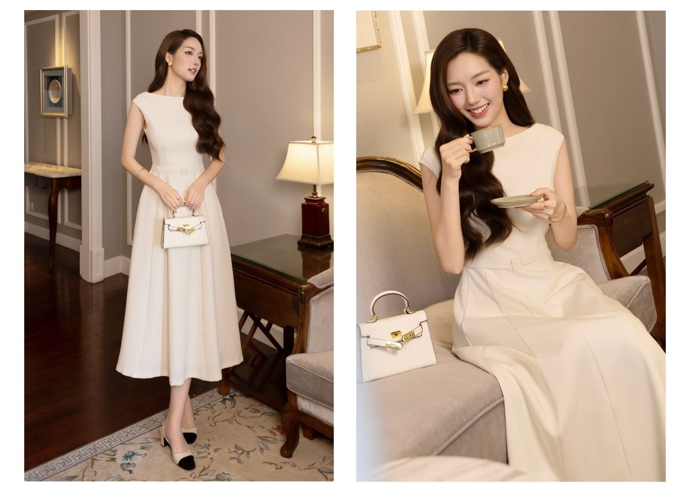 Đầm Xòe Công Sở Cotton Dài Xòe - DAI22A