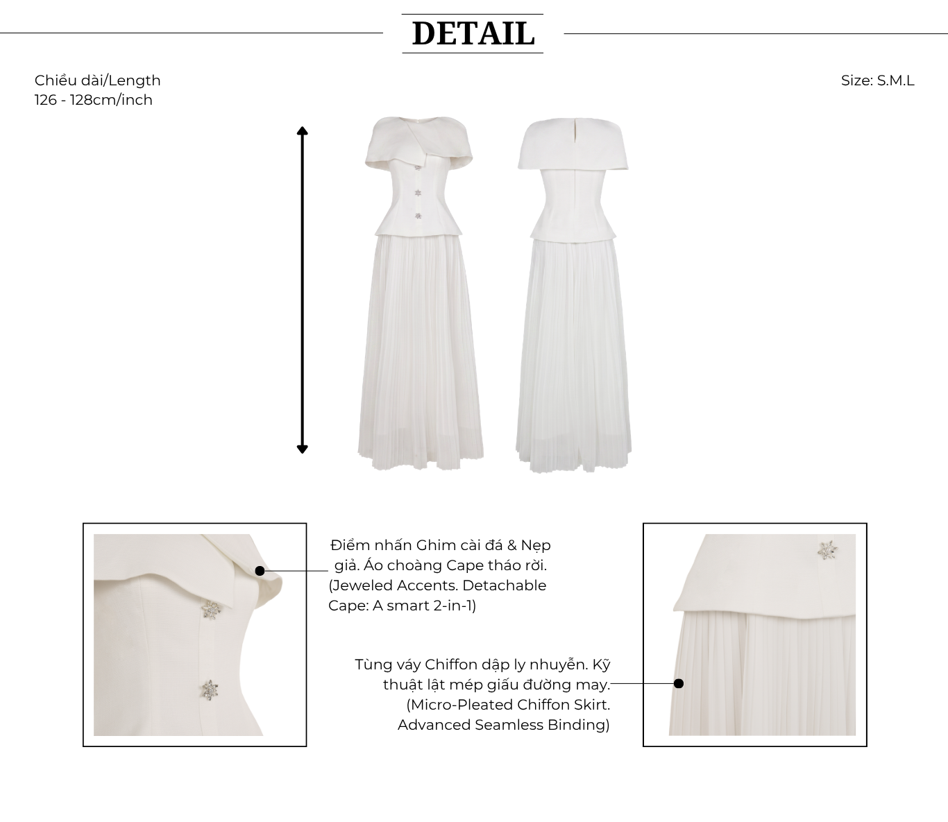 Đầm cúp ngực tiệc linen dài DAE07B - Thiết kế