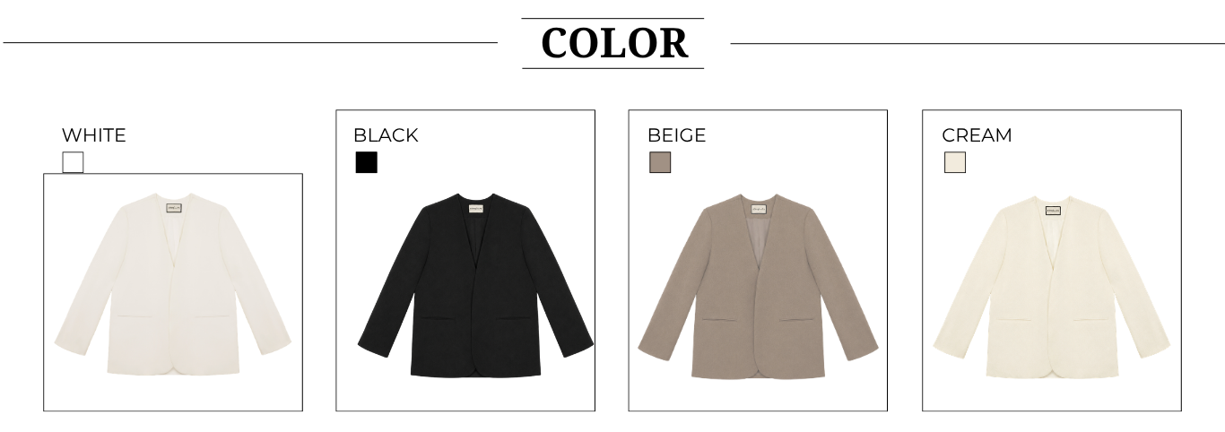 Áo blazer tiệc cotton không ve cổ AAA74V - Phân loại