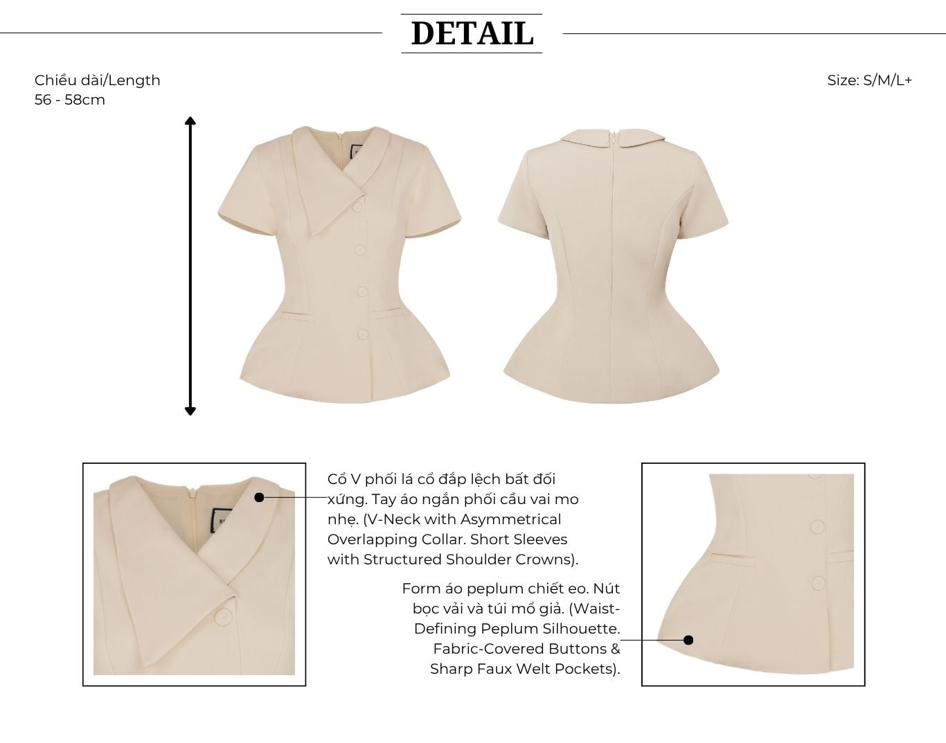 Áo Kiểu Công Sở Cotton Tay Ngắn - AAK26T